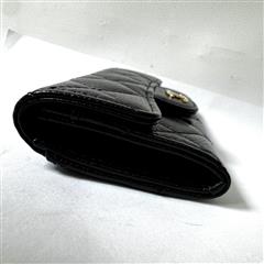 Chanel Classic Flap Card Holder Wallet Quilted Caviar Black Leather Gold Hardwar